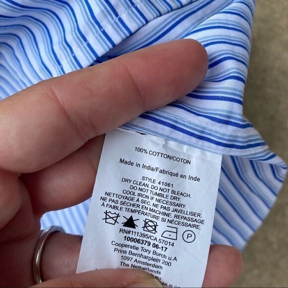 Tory Burch Ariana Striped Top - Picture 8 of 9